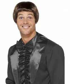 Smiffys 90's Bowl Cut Brown Wig