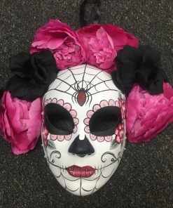 Tomfoolery Masks Rosa Day Of The Dead Flower Face Mask
