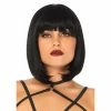 Tomfoolery Wigsc 14" Short Natural Black Bob Wig