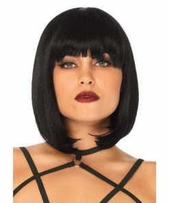 Tomfoolery Wigsc 14" Short Natural Black Bob Wig
