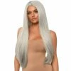 Tomfoolery 33" Long Straight Center Part Wig - Grey Wigsc