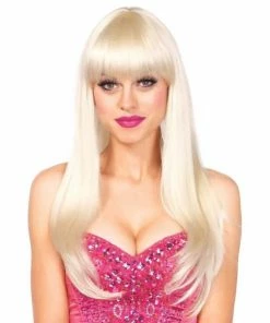 Tomfoolery Wigsc 25" Bangin' Long Straight Wig With Fringe - Blonde - Leg Avenue