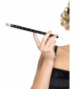 Smiffys Black Sequinned Novelty Cigarette Holder 1920's