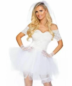 Tomfoolery Ladiesc Blushing Bride Costume - Leg Avenue