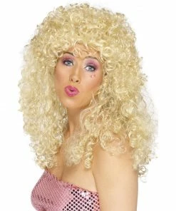 Smiffys 1980's Boogie Babe Wig - Blonde