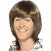 Smiffys Brown 70's Heartthrob Wig 1960's