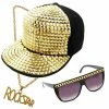 Swedia's Party Rock Kit - Studded Cap, Glasses, Neck Chain Accessoriesc