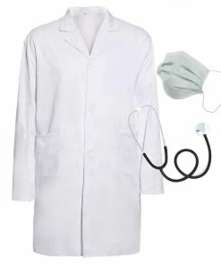 Swedia's Doctor Lab Coat, Mask And Stethoscope