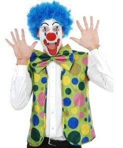 Tomfoolery Clown Spotty Set-Vest Tie & Nose