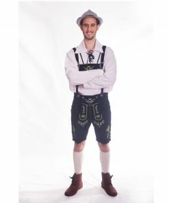 Tiger Leather Black Leather Lederhosen - Wolfgang Mensc
