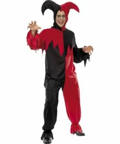 Smiffys Mensc Dark Jester Men's Halloween Costume