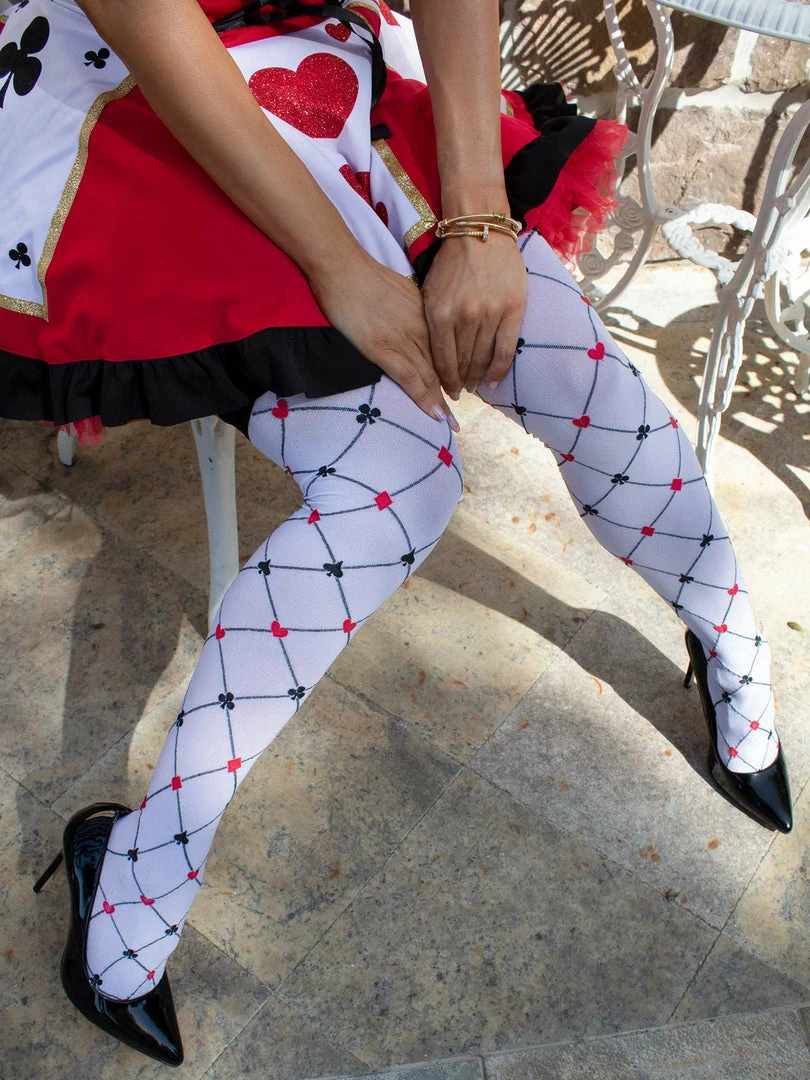 Tomfoolery Diamond Card Suit Thigh Highs Hosiery 5 Tomfoolery Diamond Card Suit Thigh Highs Hosiery