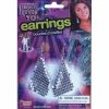 Forum Novelties Disco Mesh Drop Earrings In Silver 1970's