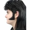 Carnival Products Facial Hair Sideburns 70's Curved Human Hair