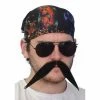 Carnival Products Facial Hair Biker Moustache - Black