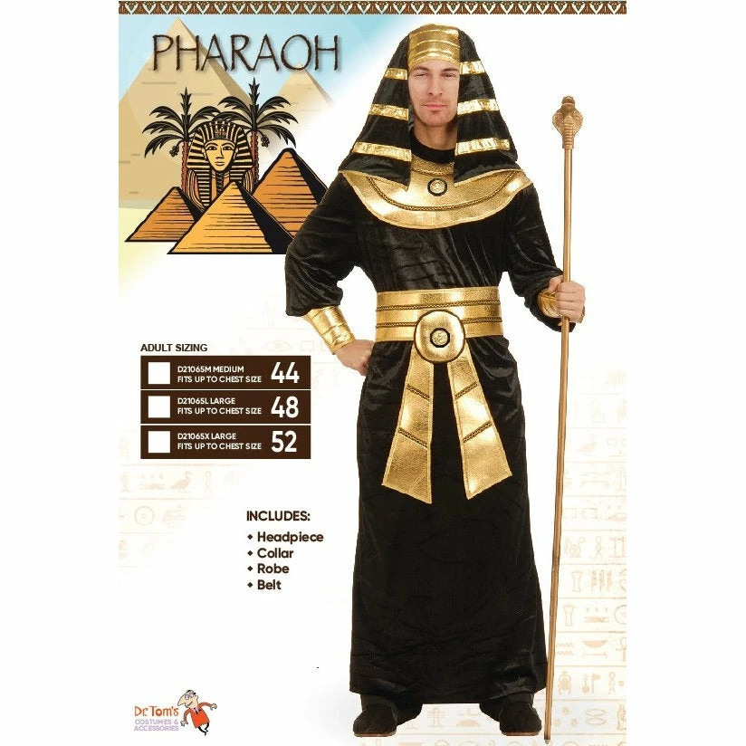 Tomfoolery Egyptian Pharaoh Mens Costume - Dr Toms 3 Tomfoolery Egyptian Pharaoh Mens Costume - Dr Toms