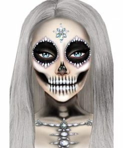 Tomfoolery Skeleton Rhinestone Stick-On Face Jewels Halloweenc