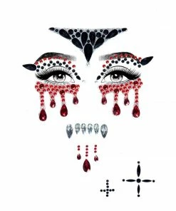 Tomfoolery Vampire Rhinestone Stick-On Facial Jewels