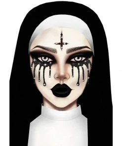 Tomfoolery Accessoriesc Possessed Evil Nun Rhinestone Stick-On Face Jewels