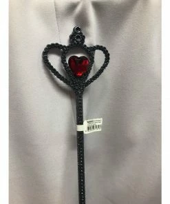Forum Novelties Accessoriesc Black Glitter Red Heart Wand