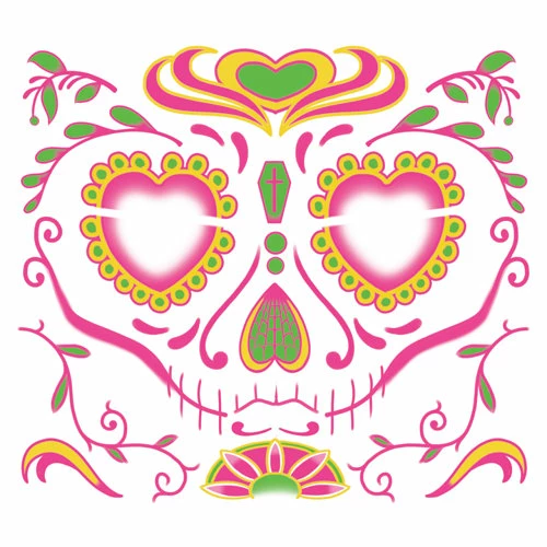 Carnival Products Tinsley FX Full Face Temp Tattoo - Sugar Woman 4 Carnival Products Tinsley FX Full Face Temp Tattoo - Sugar Woman