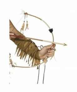 Smiffys Weapons & Armour Feathered Indian Bow And Arrow Set