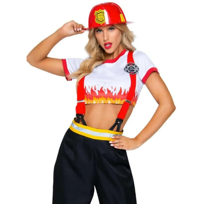 Tomfoolery Ladiesc Five Alarm Firefighter Ladies Costume - Leg Avenue 3 Tomfoolery Ladiesc Five Alarm Firefighter Ladies Costume - Leg Avenue