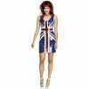 Smiffys Ladiesc Rule Britannia - Union Jack Sequin Flag Dress
