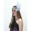 Interalia Group Flapper Headband - Silver And White