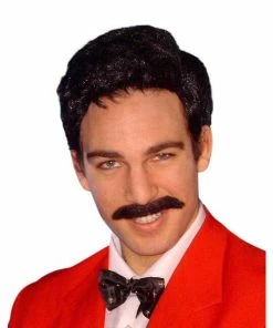 Carnival Products 80's Game Show Host Black Wig 1980's