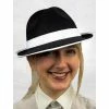 Interalia Group Hats & Headwear Gangster Hat With White Trim 2 Interalia Group Hats & Headwear Gangster Hat With White Trim