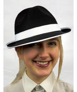 Interalia Group Hats & Headwear Gangster Hat With White Trim