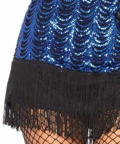 Tomfoolery Gatsby Blue Sequin Flapper - Leg Avenue Ladiesc