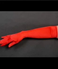 Interalia Group Elbow Length Gloves - Red 1920's