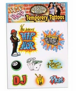 Forum Novelties Hip Hop Temporary Tattoos-Guys