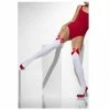 Smiffys Hold Ups Opaque - White With Red Bow Oktoberfest 2 Smiffys Hold Ups Opaque - White With Red Bow Oktoberfest