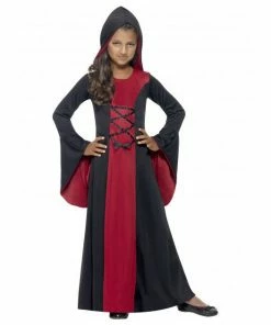 Smiffys Girls Costumes Hooded Vamp Robe