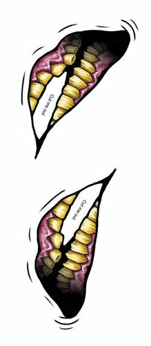 Carnival Products Tinsley FX Temp Tattoo - 2 Faced Big Mouth Tattoos 5 Carnival Products Tinsley FX Temp Tattoo - 2 Faced Big Mouth Tattoos