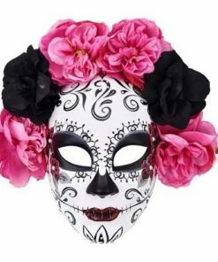 Tomfoolery Lili Day Of The Dead Flower Face Mask
