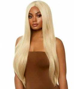 Tomfoolery Long Straight Centre Part Wig - Blonde - Leg Avenue Wigsc