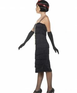 Smiffys Long Black Flapper Dress