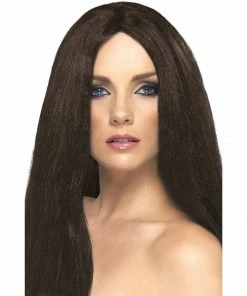Smiffys Long Straight Brown Star Style Wig