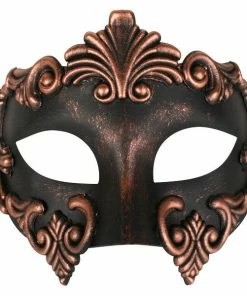 Tomfoolery Lorenzo Mask - Copper, Silver, Gold & Black