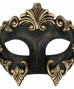 Tomfoolery Lorenzo Mask - Copper, Silver, Gold & Black