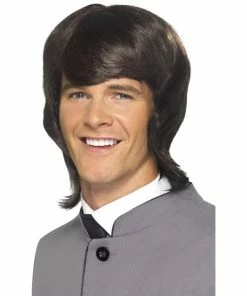 Smiffys 60s Male Mod Wig-Brown