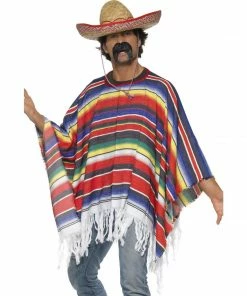 Smiffys Mexican Woven Poncho Mensc