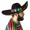Tomfoolery Accessoriesc Mexican Hat Black With Striped Band