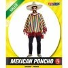 Allen Trading Around The World Mexican Poncho - Striped