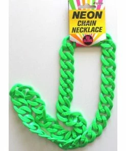 Allen Trading Neon Chain Necklace-Asst Colours 1980's