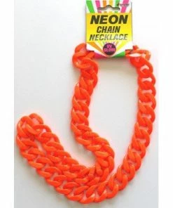 Allen Trading Neon Chain Necklace-Asst Colours 1980's